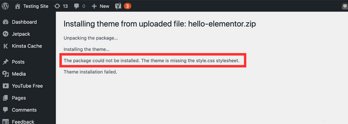 missing style.css