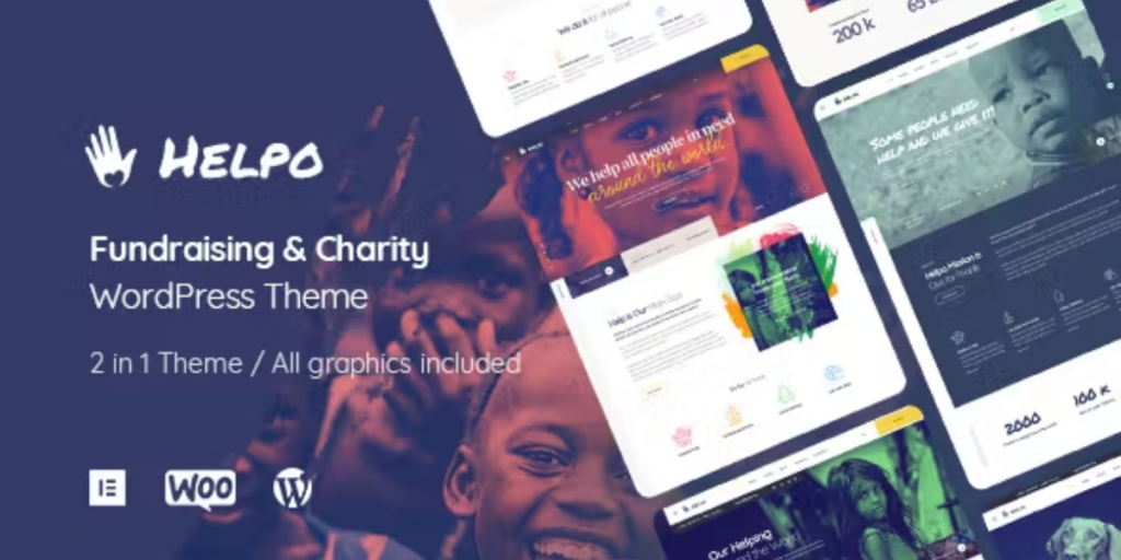 helpo nonprofit wordpress themes for charity organizations