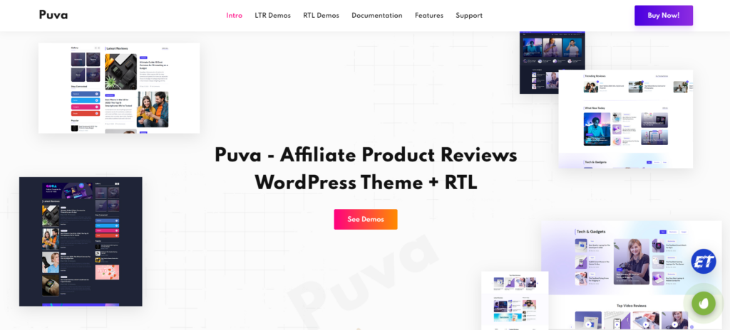 puva best wordpress theme for affiliate marketing